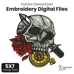 Tattoo Skull Embroidery Design