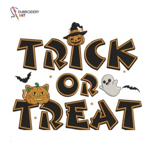 Trick or Treat Embroidery Pes