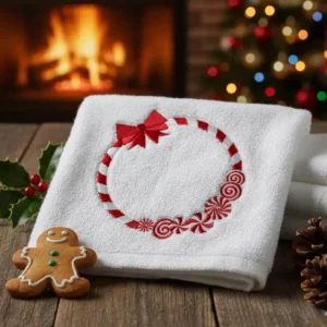 Candy Cane Wreath Embroidery
