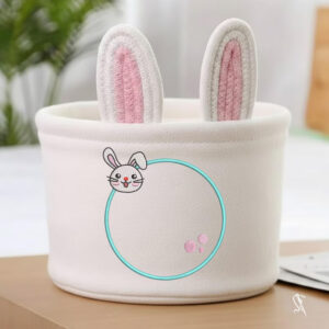 Bunny Circle Frame Embroidery